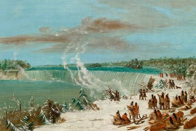 Portage Around the Falls of Niagara at Table Rock by George Catlin